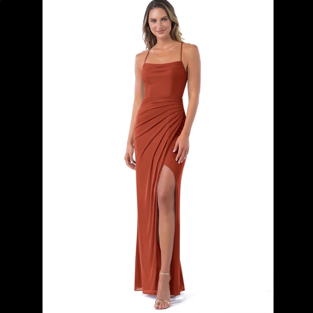 Azazie Rust Kalea dress, size 6